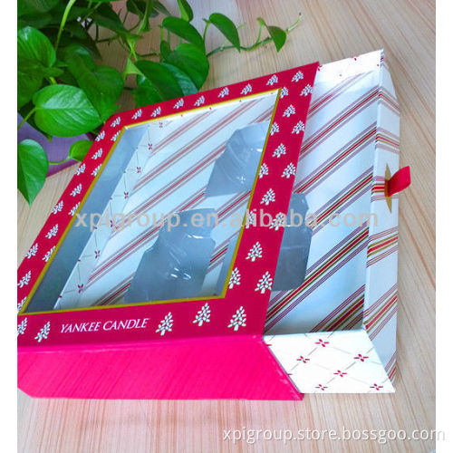 candle packaging box with plastic insert tray